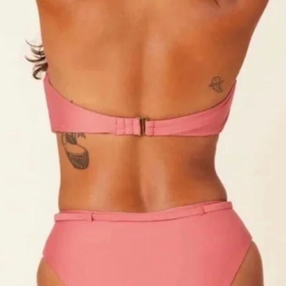 Andie Punch Pink Strapless Scala Bandeau Bikini Top Sz M NWT - Picture 11 of 13